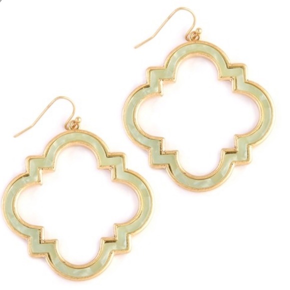 Boutique Jewelry - FINAL PRICE Blue Quartrefoil Drop Earrings